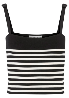 Nina Ricci striped knitted tank top - Black