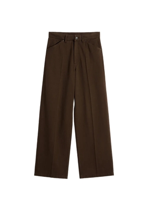 LEMAIRE brushed wide trousers - Brown