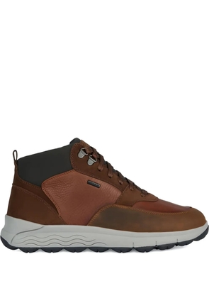 Geox Spherica 4x4 leather lace-up boots - Brown