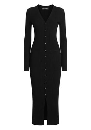 Dolce & Gabbana DNA ribbed wool dress - Black