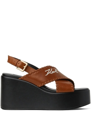 Karl Lagerfeld Wendy whipstich sandals - Brown