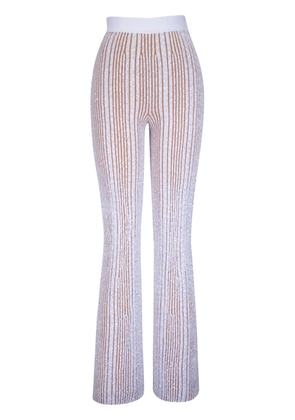 Missoni sequined ribbed trousers - White