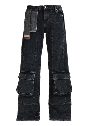 PDF bouclé wide-leg jeans - Blue