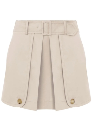 Moschino pleated mini skirt - Neutrals