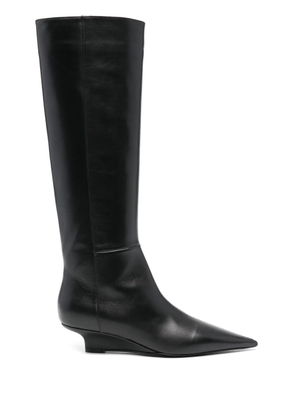 TOTEME 40mm leather knee boots - Black