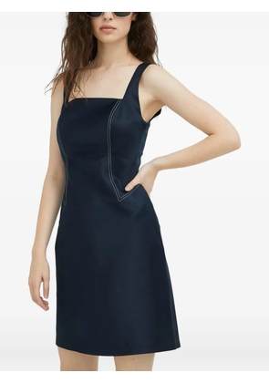 SAMSOE SAMSOE square-neck seam-detail mini dress - Blue