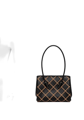 Themoirè diamond-pattern tote bag - Black