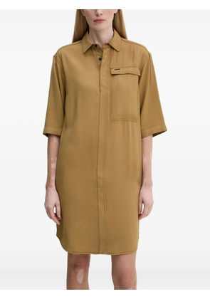 G-Star RAW pocket collared mini dress - Brown