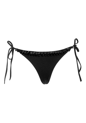 Agua Bendita Tammy embellished tie-side bikini bottom - Black