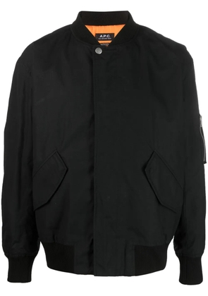 A.P.C. zip-pocket cotton bomber jacket - Black