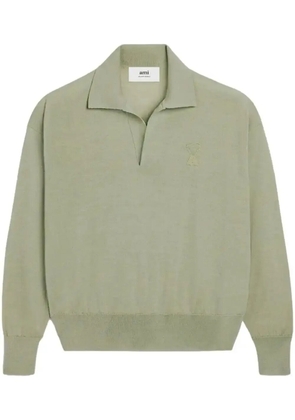 AMI Paris Ami de Coeur knitted polo shirt - Green