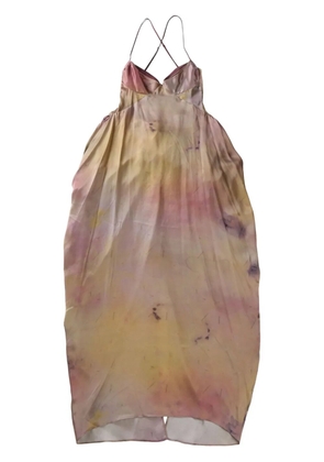 YANGKEHAN silk maxi dress - Neutrals