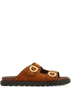 Ferragamo two-strap flat sandals - Brown