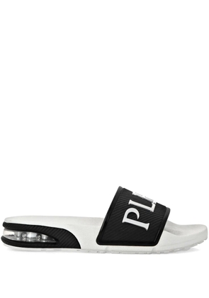 Plein Sport logo-print slides - Black