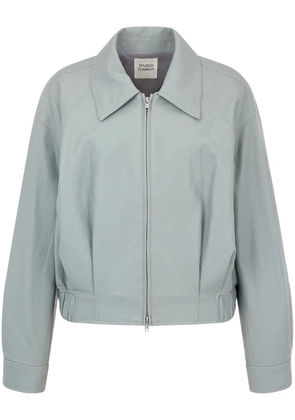TOMBOY faux-leather blouson jacket - Blue