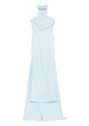 JEAN-LOUIS SABAJI crepe cape and dress set - Blue