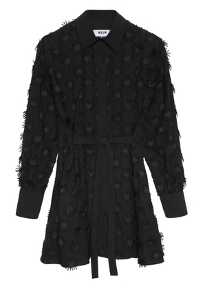 MSGM tied-waist shirt dress - Black