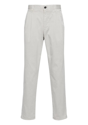Incotex tapered-leg cotton chino trousers - Grey