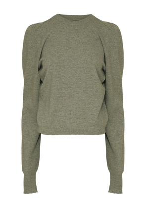 Maison Margiela puff-shoulder wool jumper - Green