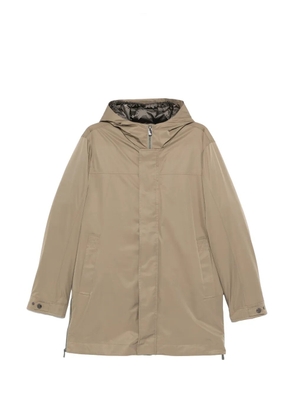 Corneliani long-sleeve hooded coat - Neutrals