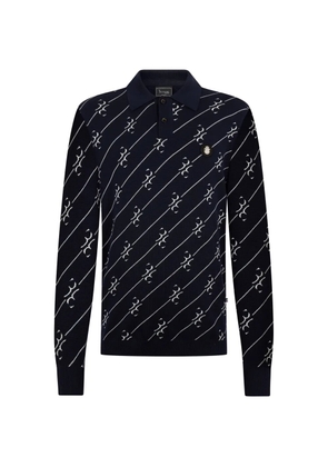 Billionaire long-sleeve buttoned polo shirt - Blue