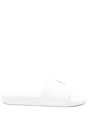 Polo Ralph Lauren embossed-Polo Pony slides - White