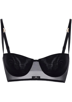Elisabetta Franchi tulle bra top - Black