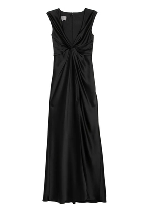 Amsale fluid twisted draped dress - Black