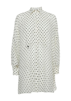 Christian Dior Pre-Owned polka-dot silk dress - White