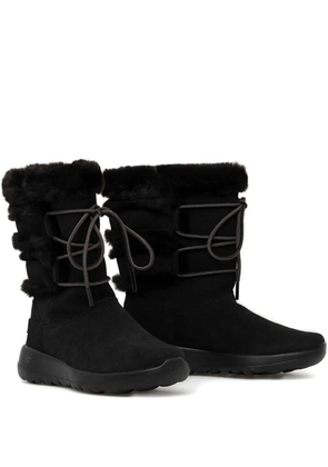 Skechers lace-up faux-fur trimmed boots - Black