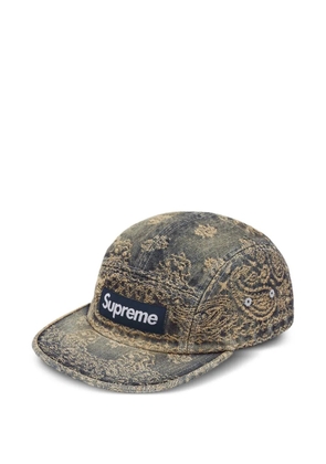 Supreme bandana-jacquard denim cap - Blue