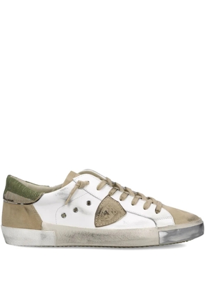 Philippe Model Paris camouflage-panel leather sneakers - Neutrals