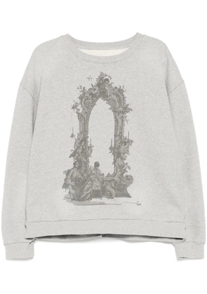 Who Decides War graphic print sweater - Grey