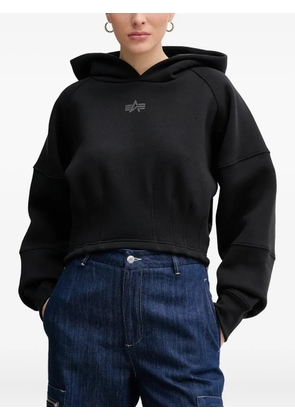 Alpha Industries logo-print hoodie - Black