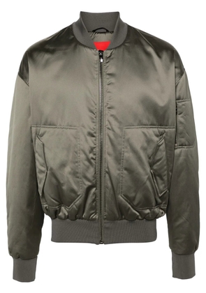 Ferrari tape-detail zip-up bomber jacket - Grey