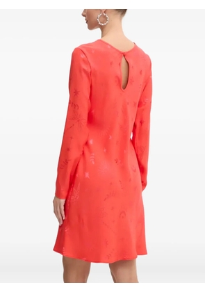 NEVER FULLY DRESSED graphic-print long-sleeved dress - Red