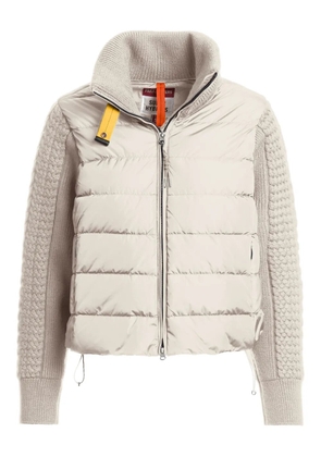 Parajumpers quilted knitted-sleeve jacket - Neutrals