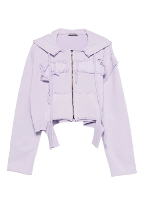 Ottolinger distressed zip-up hoodie - Purple