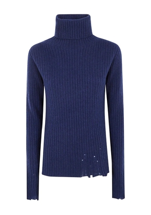 Uma Wang ribbed turtleneck sweater - Blue