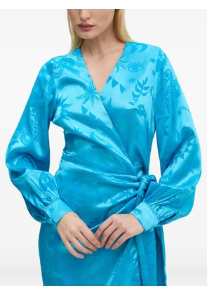 NEVER FULLY DRESSED wrap midi dress - Blue