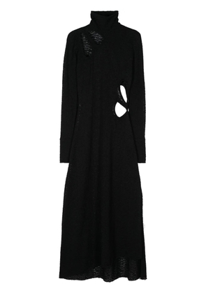 Victoria Beckham floral-embroidery dress - Black