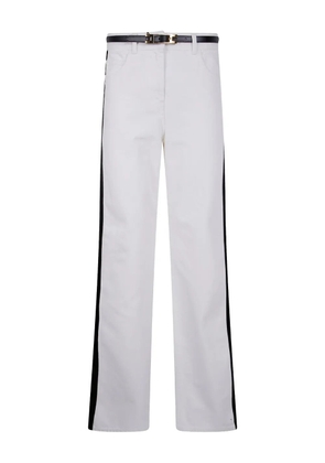 Elisabetta Franchi side-stripe jeans - White