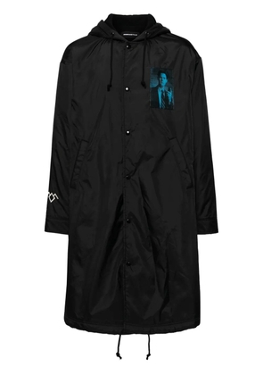 Undercover graphic print hooded parka - Black