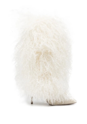 Paris Texas 105mm textured boots - White