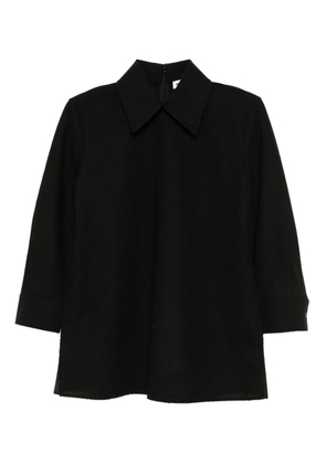Jil Sander wool collared top - Black