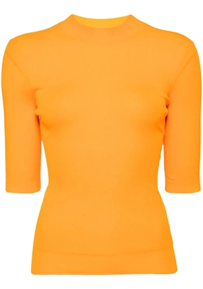 Enföld mock-neck ribbed top - Orange
