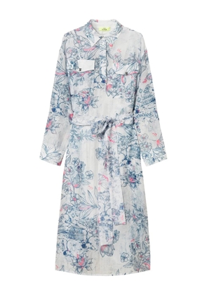 TWINSET floral-print shirt dress - White