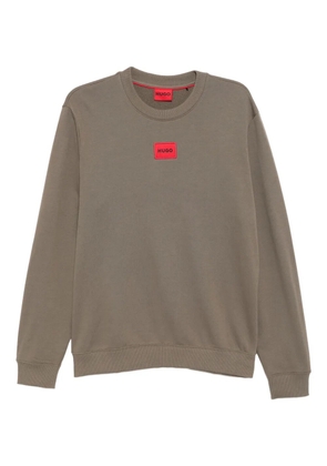 HUGO logo-patch sweatshirt - Green