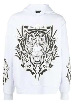 Plein Sport Thunder Tiger graphic-print hoodie - White