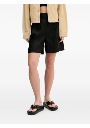 HUGO pleat-detail high-waisted shorts - Black